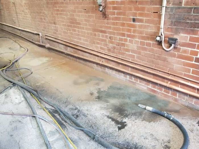 Brick wall restoration underway on a Perth property