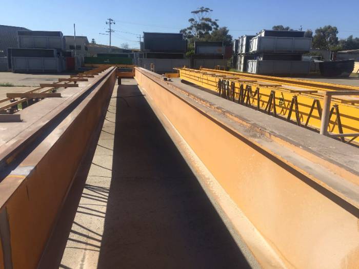 Crane structural steel prepped on a Perth project