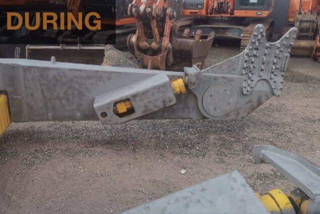 Earthmoving attachment restored and repainted yellow in WA