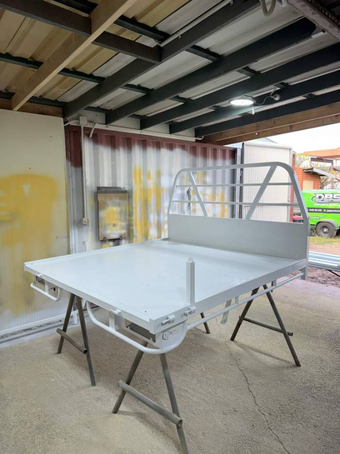 Ute tray, primed Ute tray blasted and primed in a Perth spray booth