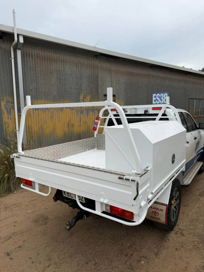 Ute tray blasted, primed and finished in white two-pack in Kalgoorlie