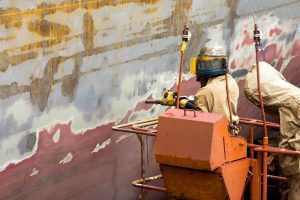 Abrasive Blasting Perth - Removing paint using Dustless Blasting Services